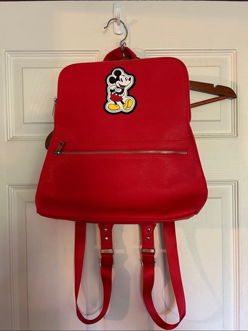 NWOT - Disney Red 13 inch Women's Backpack with Mickey Patch
